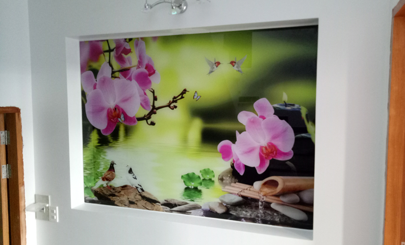 Tranh phòng khách Tranh kính nội thất