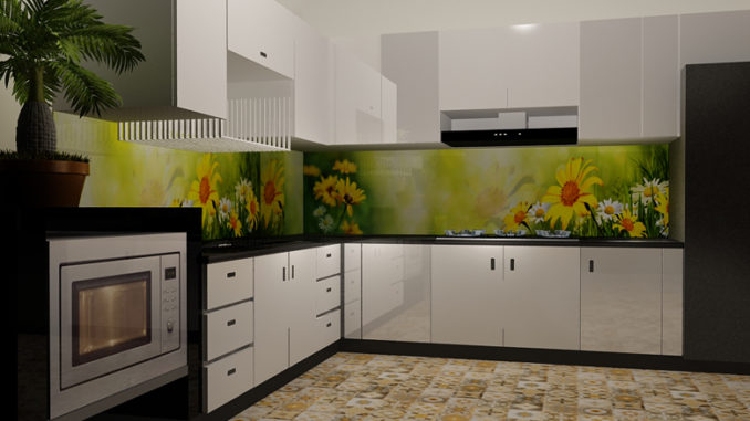 Kính ốp bếp 3d (10) Kính ốp bếp hoa văn