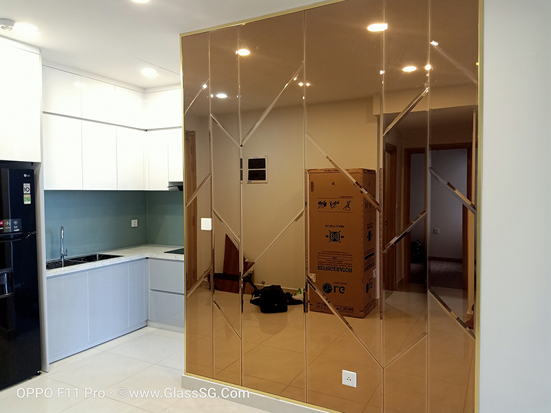 Gương trà đậm cao cấp cho trang trí nội thất Gương trà đậm trang trí nội thất sang trọng