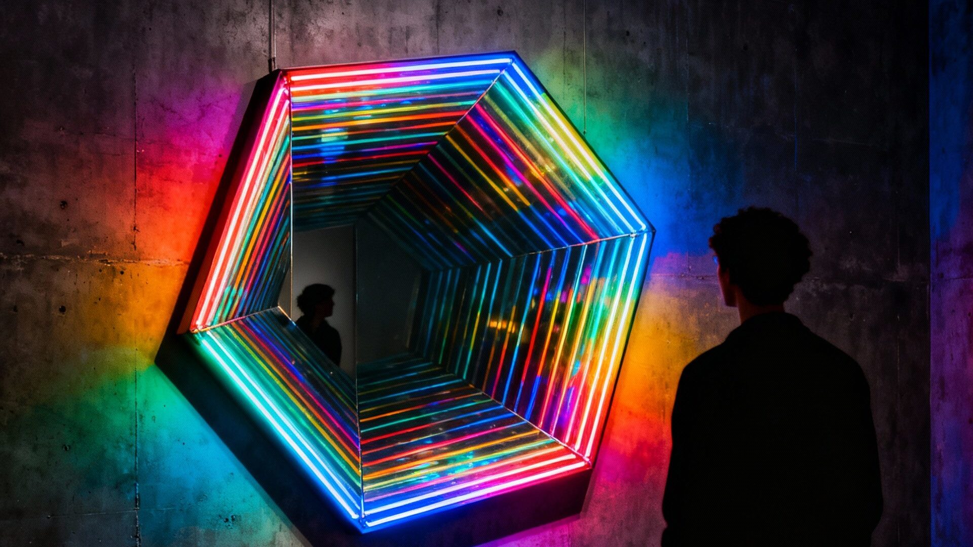 gương vô cực tròn led trang trí nội thất